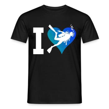 Scuba Diving Free Dive Diver Diving - Men's T-Shirt - black - Front - AI Model Male 178 light (178cm)