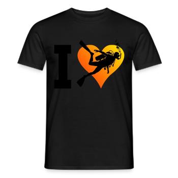 Scuba Diver Scuba Dykning Mænd - Mænd T-shirt - sort - Foran - AI Model Male 178 light (178cm)