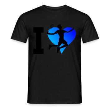 Badminton Women's Squash Men's Badminton Badmintons - Men's T-Shirt - black - Front - AI Model Male 178 light (178cm)