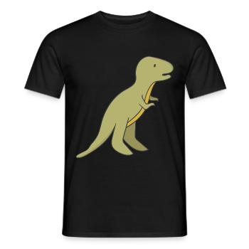 dino - Men's T-Shirt - black - Front - AI Model Male 178 light (178cm)