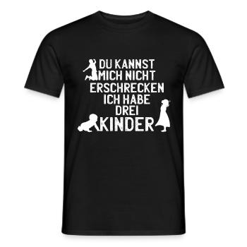 Papa Mama Geschenk Kinder Kind Eltern Drei Spruch - Männer T-Shirt - Schwarz - Vorne - AI Model Male 178 light (178cm)
