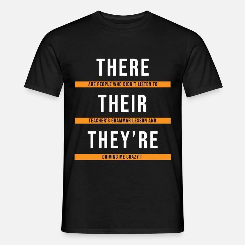 Lehrer Grammatik Englisch - Männer T-Shirt - Schwarz