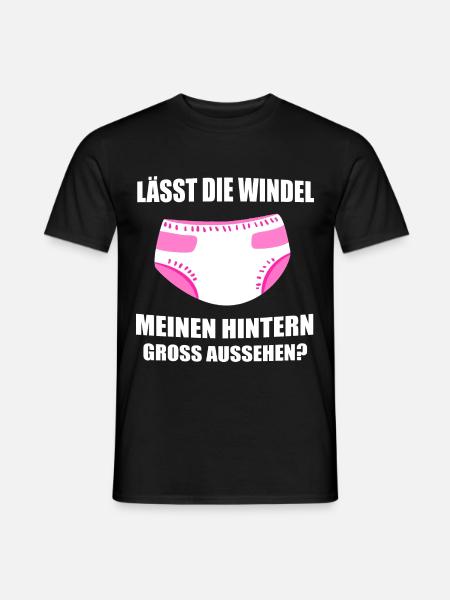 ABDL Mädchen Windel Diaper Geschenk - Männer T-Shirt - Schwarz