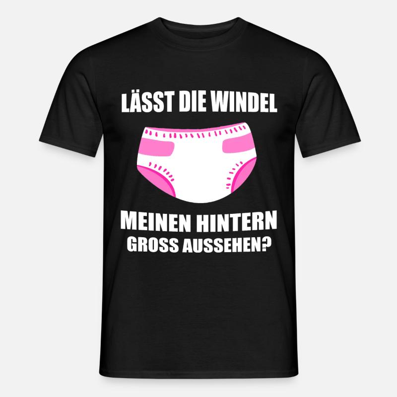 ABDL Mädchen Windel Diaper Geschenk - Männer T-Shirt - Schwarz