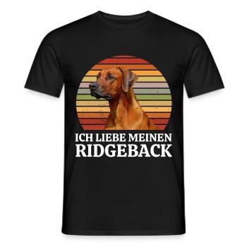 Rhodesian Ridgeback - Männer T-Shirt - Schwarz - Vorne - AI Model Male 178 light (178cm)
