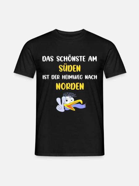 Hamburg Heimat Möwe Hamburger Urlaub - Männer T-Shirt - Schwarz