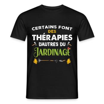 Jardinage, jardinier humour - T-shirt homme - noir - Devant - AI Model Male 178 light (178cm)