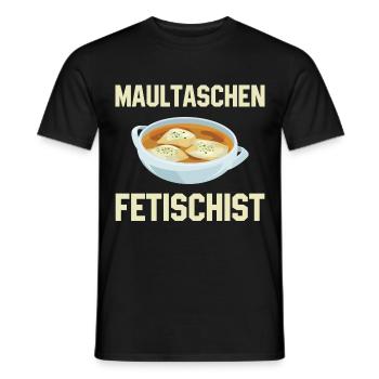 Maultaschen Fetischist - Schwaben - Männer T-Shirt - Schwarz - Vorne - AI Model Male 178 light (178cm)