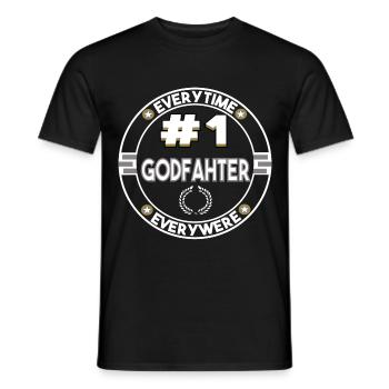 Godfather, godfather number one T-shirt - Men's T-Shirt - black - Front - AI Model Male 178 light (178cm)