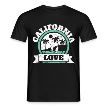 California Love USA État d’Amérique Californien - T-shirt homme - noir - Devant - AI Model Male 178 light (178cm)