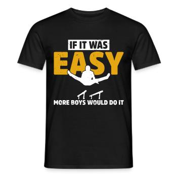 Gymnastique Acrobaties Cheerleading Gymnaste Gymnastique au sol - T-shirt homme - noir - Devant - AI Model Male 178 light (178cm)