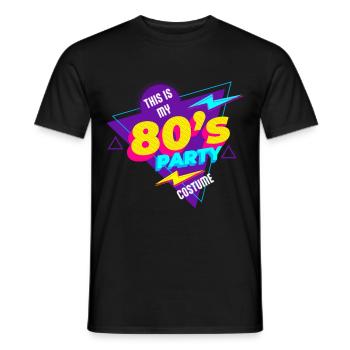 80's| Costume| Bright Colors| Millennials|Humor - Männer T-Shirt - Schwarz - Vorne - AI Model Male 178 light (178cm)