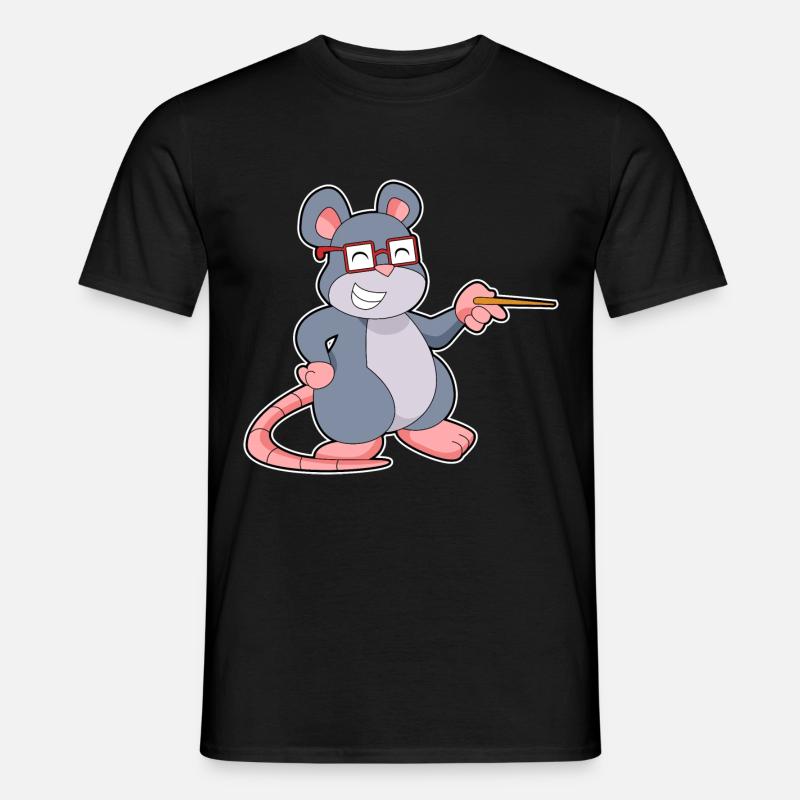 Maus Lehrer Pointer - Männer T-Shirt - Schwarz