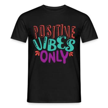Uniquement des ondes positives - T-shirt homme - noir - Devant - AI Model Male 178 light (178cm)