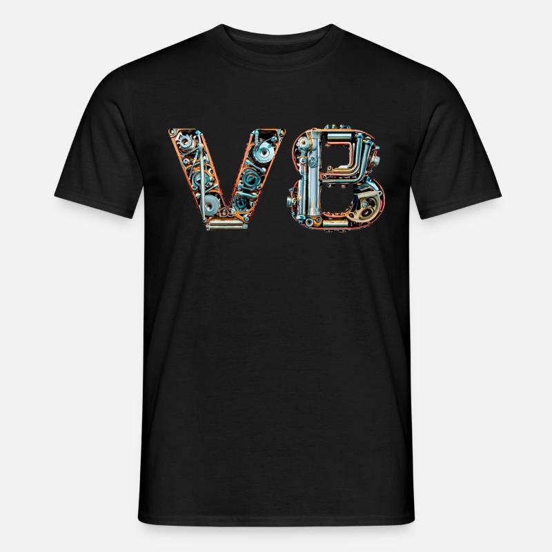 V8 - Männer T-Shirt - Schwarz