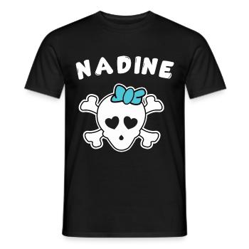 Pirate Nadine Design pour les filles et les femmes - T-shirt homme - noir - Devant - AI Model Male 178 light (178cm)