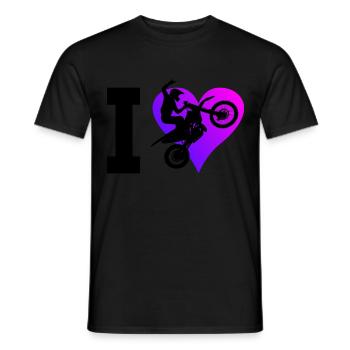 Women's Dirt Bike Dirt Biker Motocross Freestyle Moto - Men's T-Shirt - black - Front - AI Model Male 178 light (178cm)