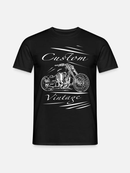 Collection Moto Personnalisée Vintage Blanc - T-shirt homme - noir