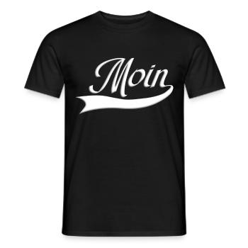 Moin Norddeutschland Ostsee Nordsee - Männer T-Shirt - Schwarz - Vorne - AI Model Male 178 light (178cm)