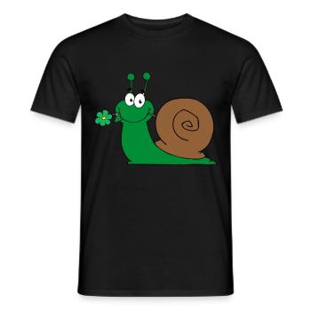 Escargot Doux Schngge - T-shirt homme - noir - Devant - AI Model Male 178 light (178cm)