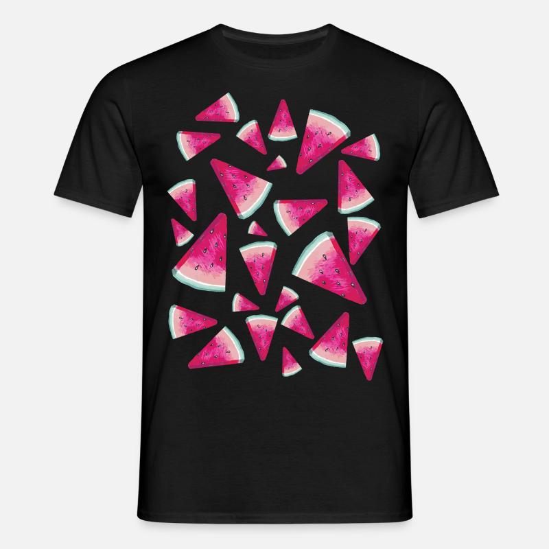 Pastèque Pastèque Pattern - T-shirt Homme - noir