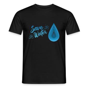 Save Water Environment Nature - Men's T-Shirt - black - Front - AI Model Male 178 light (178cm)