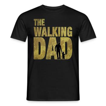 The Walking Dad Proud Dad Dad Daddy Lustig - Men's T-Shirt - black - Front - AI Model Male 178 light (178cm)