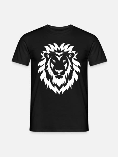 Lion Head Mane Logo - Men's T-Shirt - black