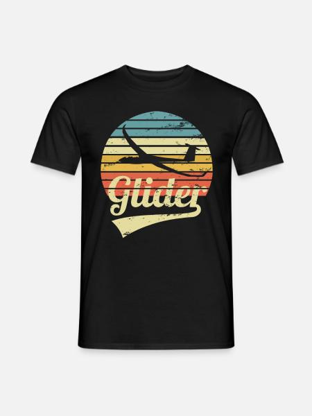 Segelflieger Segelflug Segelfliegen Glider Vintage - T-shirt homme - noir