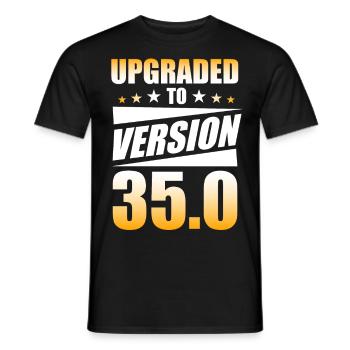 35 anniversaire version 35 0 cadeau - T-shirt homme - noir - Devant - AI Model Male 178 light (178cm)