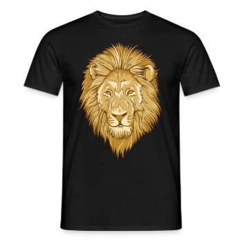 Lion Tête de lion - T-shirt homme - noir - Devant - AI Model Male 178 light (178cm)