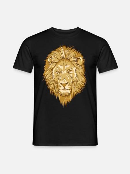 Löwe Löwenkopf - Mænd T-shirt - sort