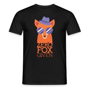 Fuchs Spruch Lustig Egal Selbstbewusst - Männer T-Shirt - Schwarz - Vorne - AI Model Male 178 light (178cm)