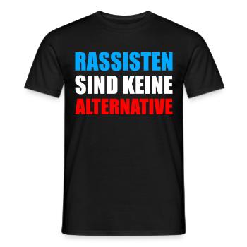 Rassisten sind keine Alternative Wahlen AFD - Männer T-Shirt - Schwarz - Vorne - AI Model Male 178 light (178cm)