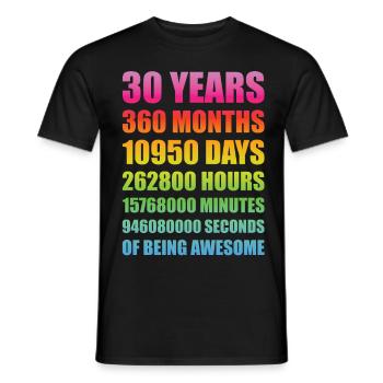 Cadeau d'anniversaire de 30 ans drôle - T-shirt homme - noir - Devant - AI Model Male 178 light (178cm)