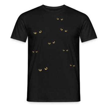 Cat's eyes - Men's T-Shirt - black - Front - AI Model Male 178 light (178cm)
