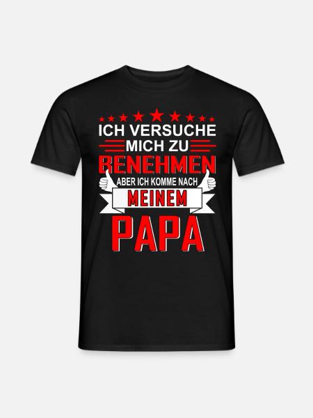 Papa Spruch für Kinder - Männer T-Shirt - Schwarz