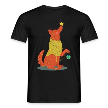 Chien de noel - T-shirt homme - noir - Devant - AI Model Male 178 light (178cm)