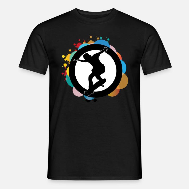 Skateboarden - Männer T-Shirt - Schwarz