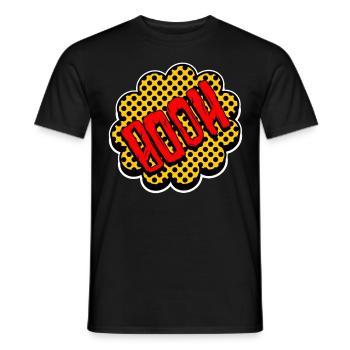 Cartoon booh - Men's T-Shirt - black - Front - AI Model Male 178 light (178cm)