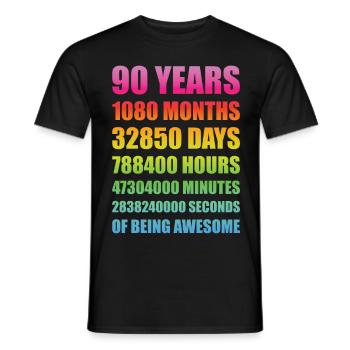 Cadeau d'anniversaire de 90 ans drôle - T-shirt homme - noir - Devant - AI Model Male 178 light (178cm)