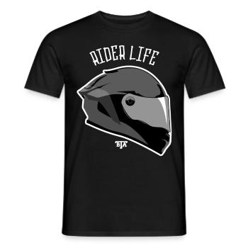 Motorrad Biker Rider life - Männer T-Shirt - Schwarz - Vorne - AI Model Male 178 light (178cm)