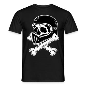 Motorrad retro biker skull - Männer T-Shirt - Schwarz - Vorne - AI Model Male 178 light (178cm)