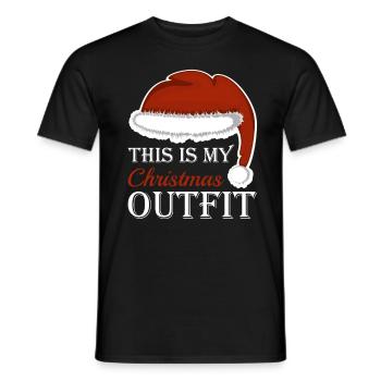 Christmas outfit Funny Christmas - Men's T-Shirt - black - Front - AI Model Male 178 light (178cm)