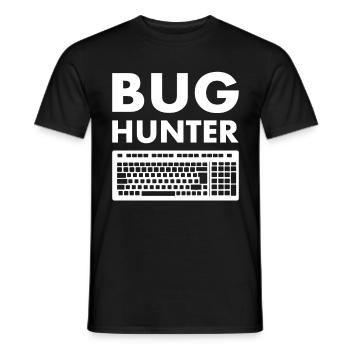 Programmierer Hacker Informatiker Bug Hunter - Männer T-Shirt - Schwarz - Vorne - AI Model Male 178 light (178cm)