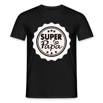 super dad - Men's T-Shirt - black - Front - AI Model Male 178 light (178cm)