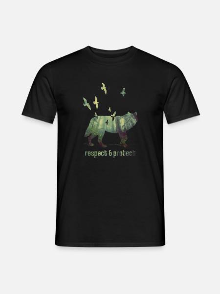 Wolf Woelfe protection de la nature sauvage protection des animaux - T-shirt homme - noir