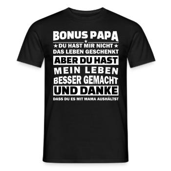 Beau-père beau-père cadeau disant - T-shirt homme - noir - Devant - AI Model Male 178 light (178cm)