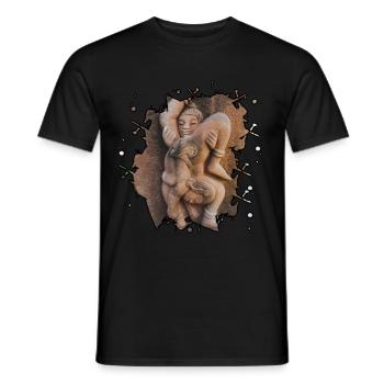 Position 4 - Men's T-Shirt - black - Front - AI Model Male 178 light (178cm)