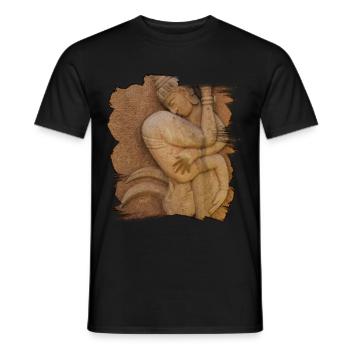 Position 7 - Men's T-Shirt - black - Front - AI Model Male 178 light (178cm)